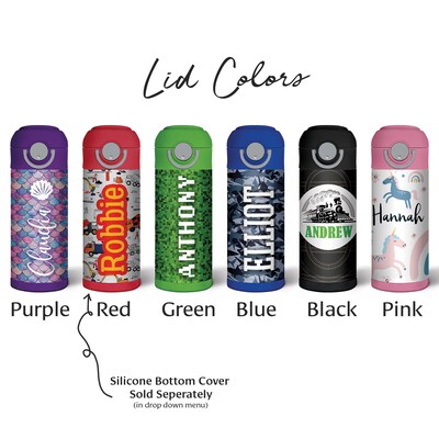 Abstract Bright Pastels Personalized Stainless Steel Water Bottle - image4